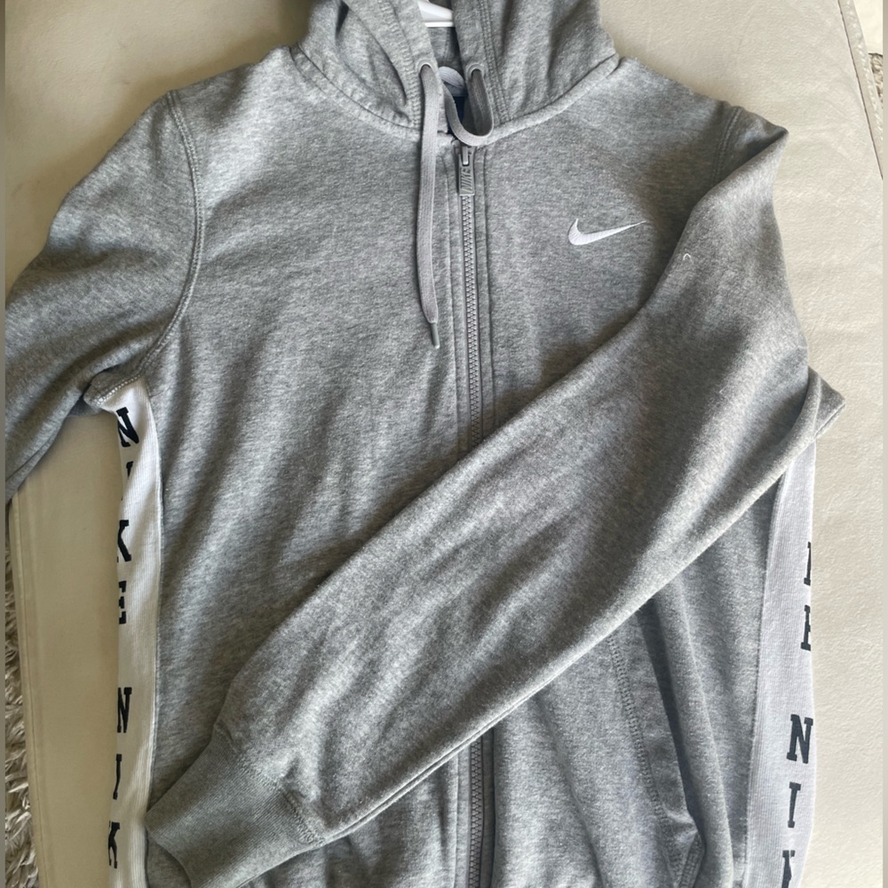 Nike grey zip up, (size S)